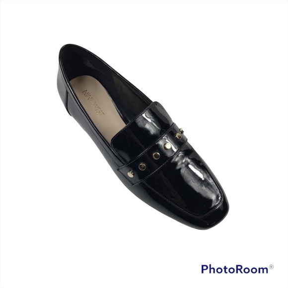 Nine West Black Studded Loafer - Picture 2 of 12
